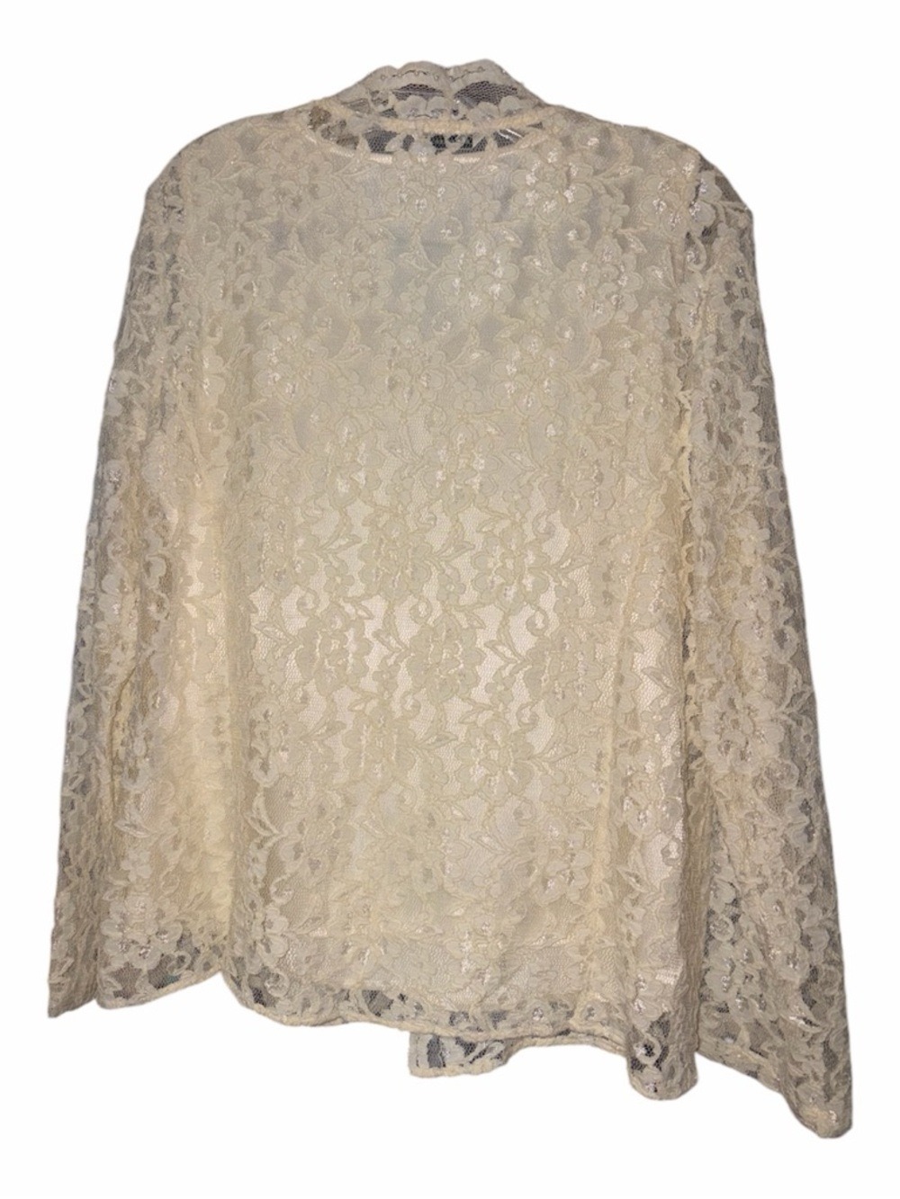 VINTAGE Laura Ashley Ivory Lace Overlay Cardigan with matching tank - Picture 3 of 5